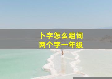 卜字怎么组词两个字一年级