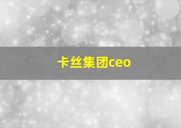 卡丝集团ceo