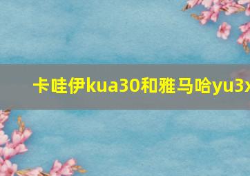 卡哇伊kua30和雅马哈yu3x