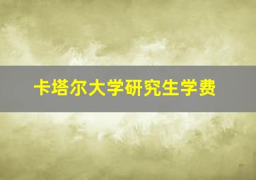 卡塔尔大学研究生学费