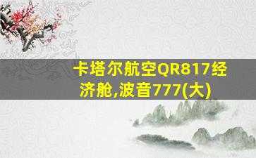 卡塔尔航空QR817经济舱,波音777(大)