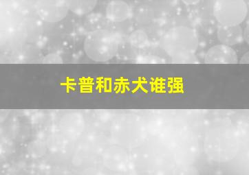 卡普和赤犬谁强