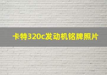 卡特320c发动机铭牌照片