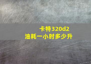 卡特320d2油耗一小时多少升