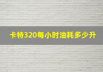 卡特320每小时油耗多少升