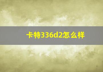 卡特336d2怎么样