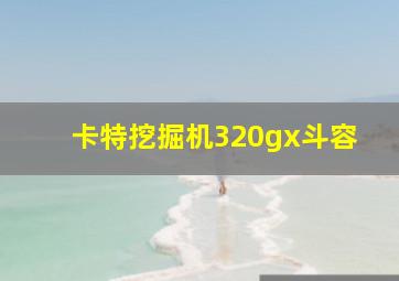 卡特挖掘机320gx斗容