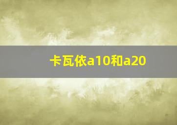 卡瓦依a10和a20