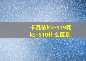 卡瓦依ku-s19和ks-S10什么区别