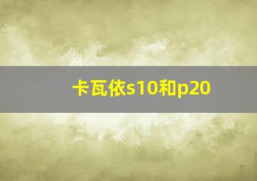 卡瓦依s10和p20