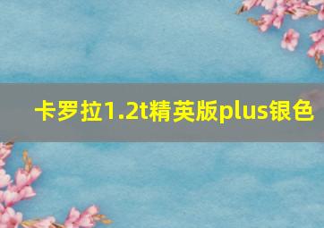 卡罗拉1.2t精英版plus银色