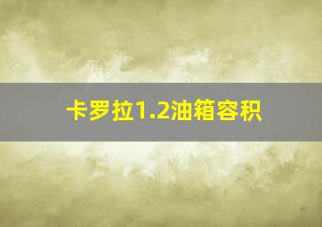 卡罗拉1.2油箱容积