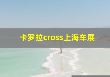 卡罗拉cross上海车展