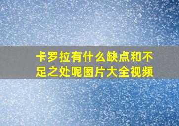 卡罗拉有什么缺点和不足之处呢图片大全视频