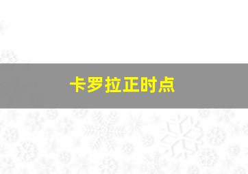 卡罗拉正时点