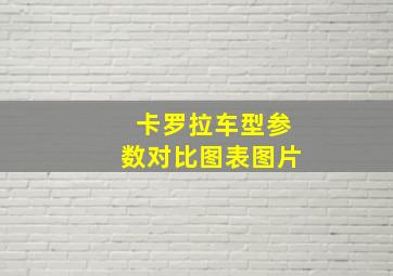 卡罗拉车型参数对比图表图片