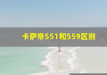 卡萨帝551和559区别