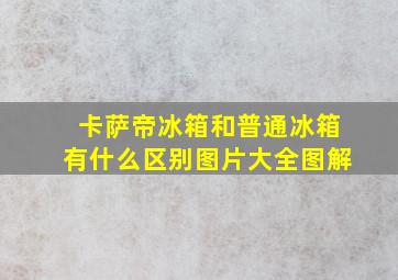 卡萨帝冰箱和普通冰箱有什么区别图片大全图解