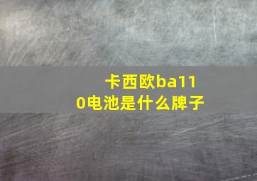 卡西欧ba110电池是什么牌子