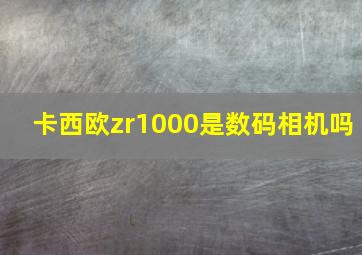 卡西欧zr1000是数码相机吗