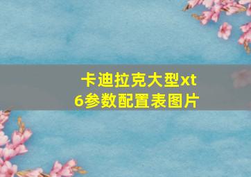 卡迪拉克大型xt6参数配置表图片