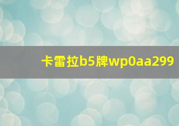 卡雷拉b5牌wp0aa299