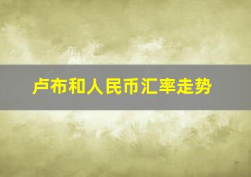 卢布和人民币汇率走势