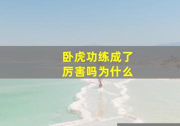 卧虎功练成了厉害吗为什么