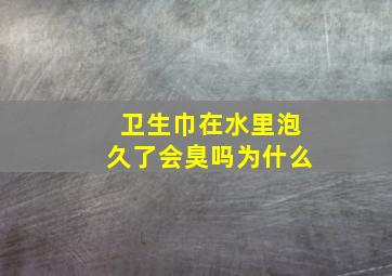 卫生巾在水里泡久了会臭吗为什么