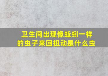 卫生间出现像蚯蚓一样的虫子来回扭动是什么虫