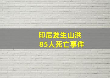 印尼发生山洪85人死亡事件