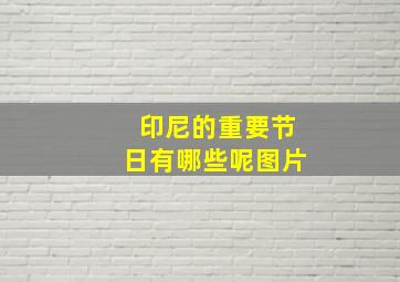 印尼的重要节日有哪些呢图片