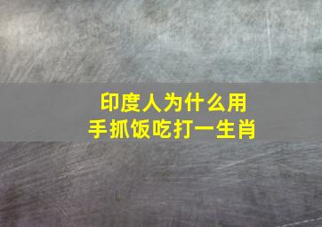 印度人为什么用手抓饭吃打一生肖