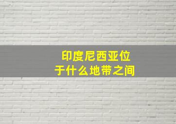 印度尼西亚位于什么地带之间