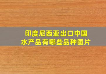 印度尼西亚出口中国水产品有哪些品种图片