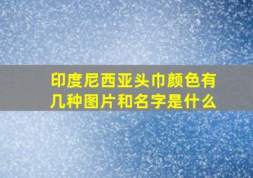 印度尼西亚头巾颜色有几种图片和名字是什么