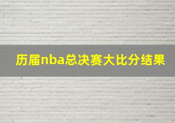 历届nba总决赛大比分结果