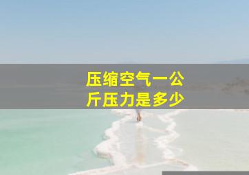 压缩空气一公斤压力是多少