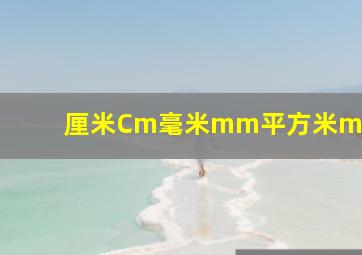 厘米Cm毫米mm平方米m