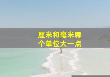 厘米和毫米哪个单位大一点