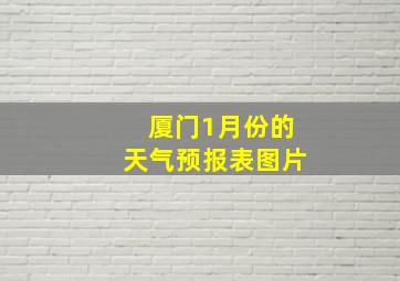 厦门1月份的天气预报表图片