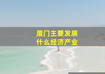 厦门主要发展什么经济产业