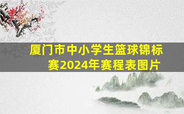 厦门市中小学生篮球锦标赛2024年赛程表图片