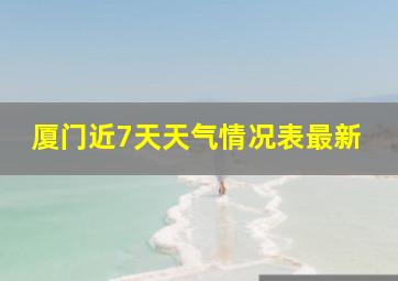 厦门近7天天气情况表最新