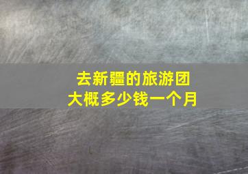 去新疆的旅游团大概多少钱一个月