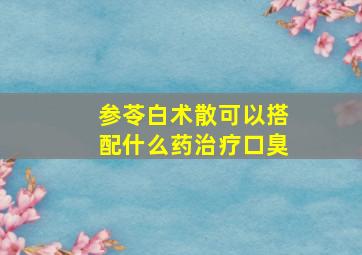 参苓白术散可以搭配什么药治疗口臭