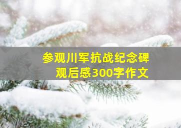 参观川军抗战纪念碑观后感300字作文