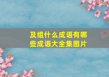 及组什么成语有哪些成语大全集图片