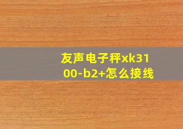 友声电子秤xk3100-b2+怎么接线