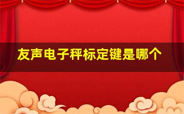 友声电子秤标定键是哪个